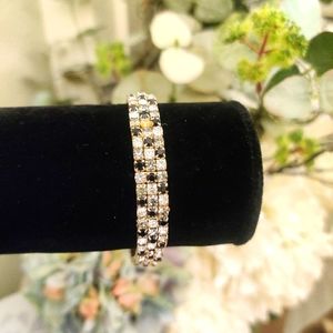 Vintage black and silver bracelet